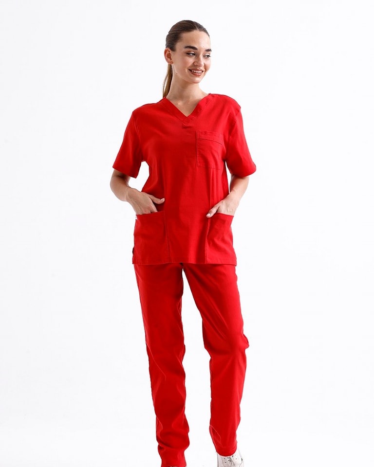 Ženska ležerna bluza - crvena - Image 6