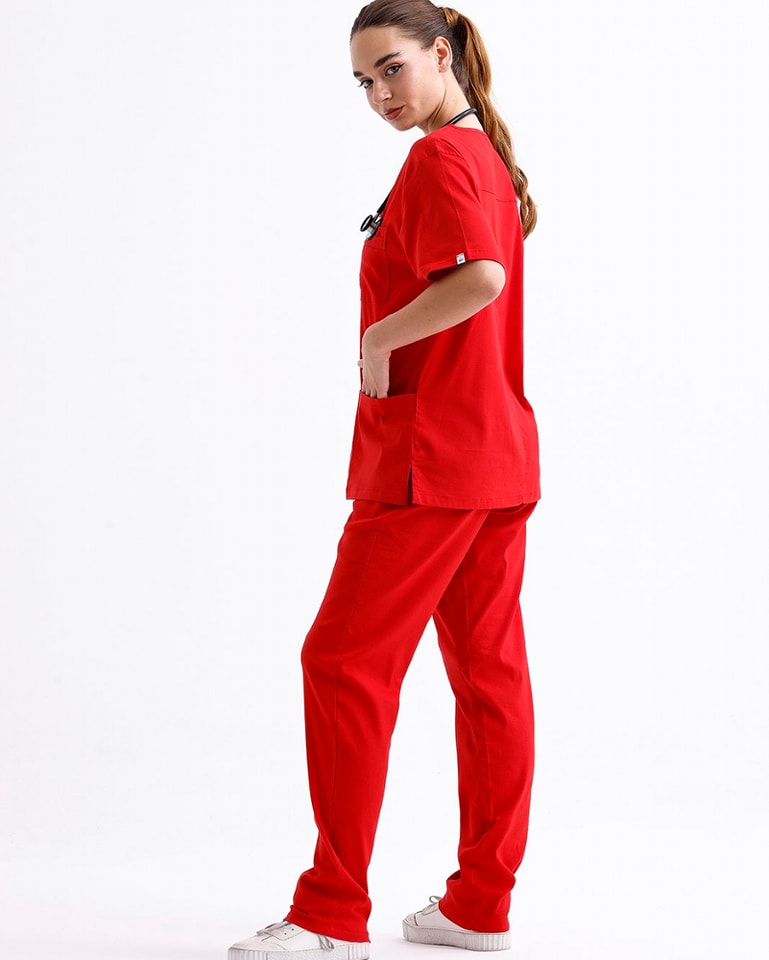 Ženska ležerna bluza - crvena - Image 4