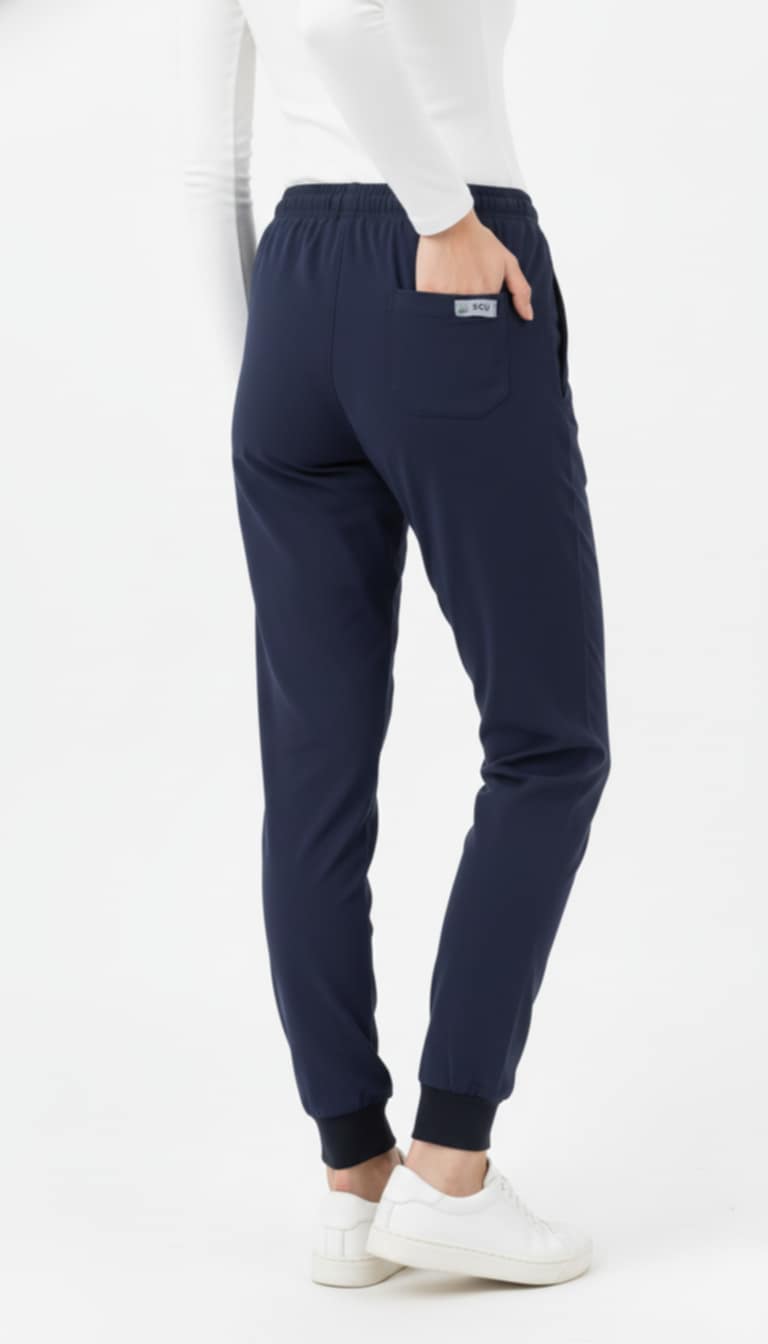 JOGGER HLAČE - Tamno plava boja - Image 3