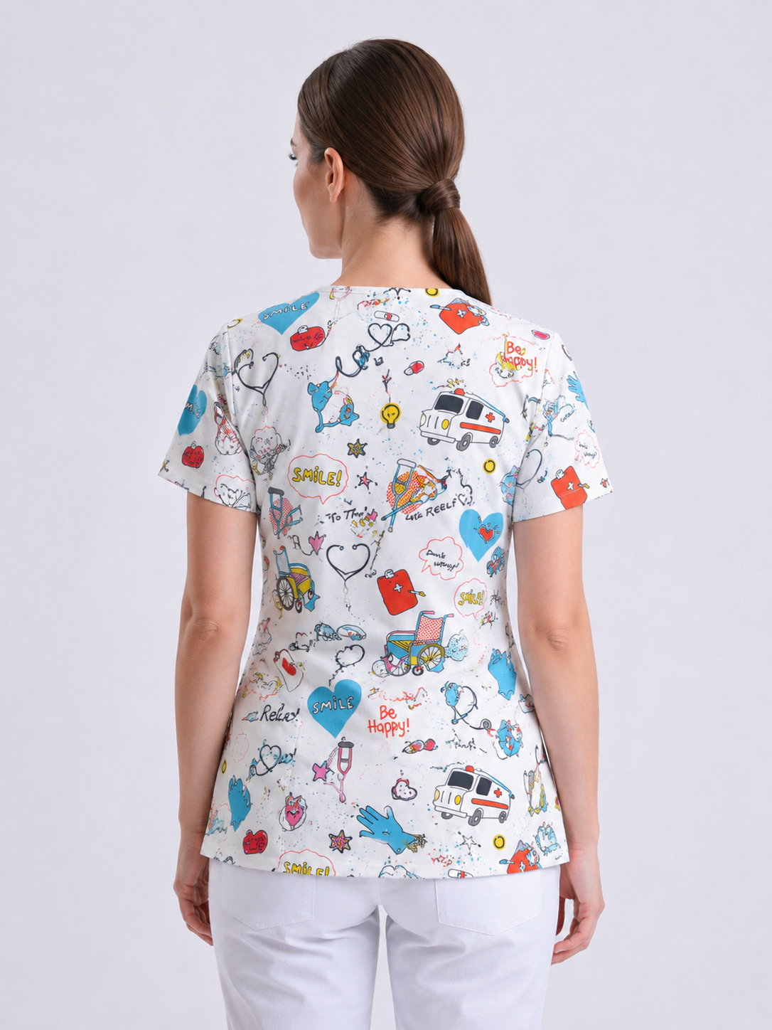 Bluza Medical Smile - bijela - Image 2