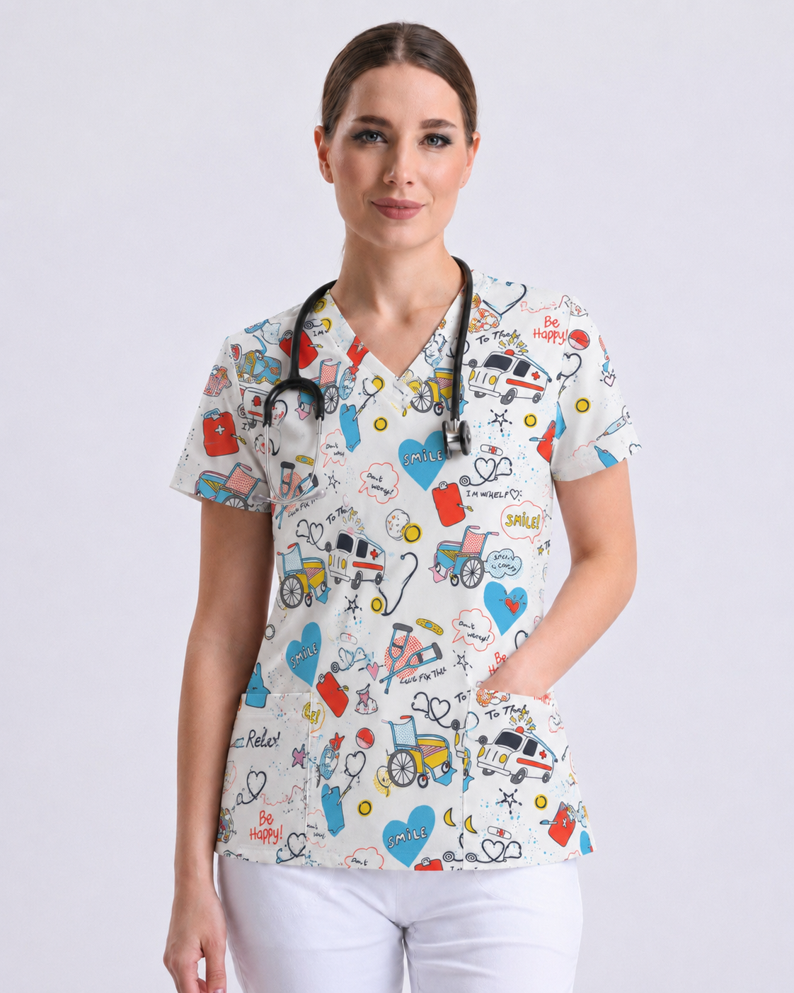 Bluza Medical Smile - bijela